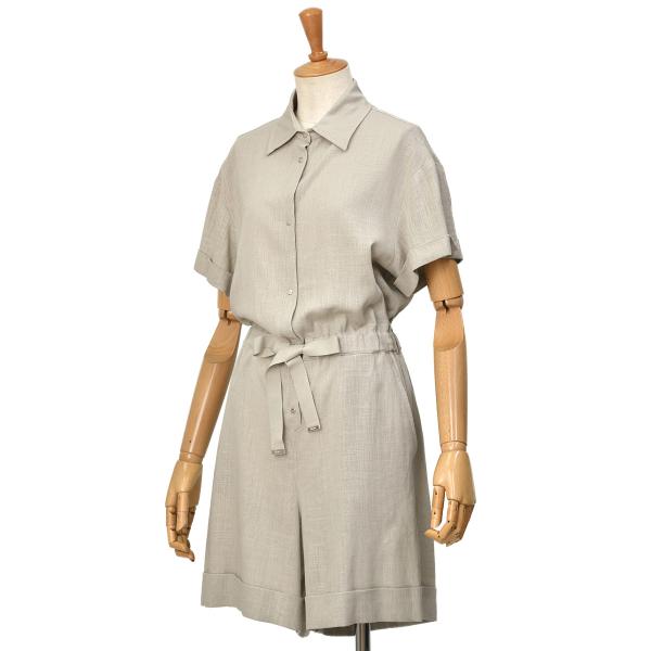 HERNO【ヘルノ】サロペット TT000005D 12689 1985 レーヨン リネン ベージュ