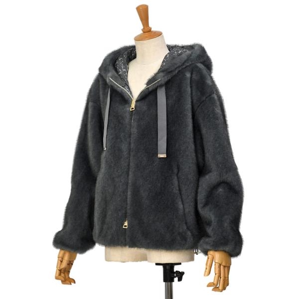 HERNO【ヘルノ】エコファーフーデッドブルゾン GI000318D 12739 9480 ポリエス...
