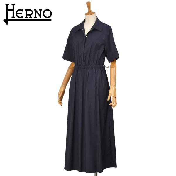 HERNO【ヘルノ】シャツ型ワンピース AB000061D 12431SZ 9201 ナイロン ポリ...