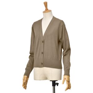 【期間限定商品5/26迄】JOHN SMEDLEY【ジョンスメドレー】Vネックカーディガン 30G S4688 BEIGE MUSK コットン トープ｜cinqessentiel