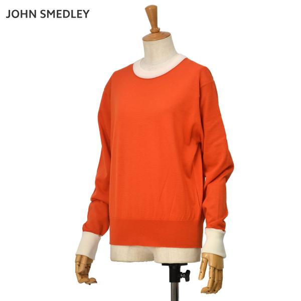 JOHN SMEDLEY【ジョンスメドレー】バイカラークルーネックニット 30G A4778 01 ...