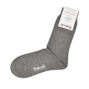 Pantherellaソックス靴下 POPPY W304 SILVER コットン ライトグレー