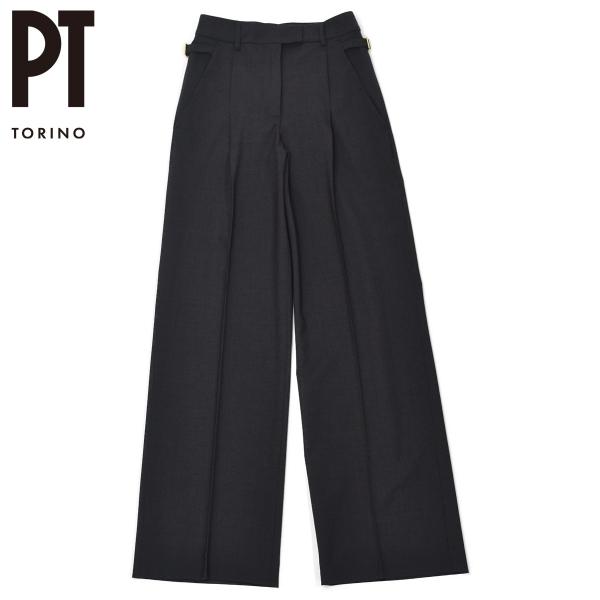 PT TORINO【ピーティートリノ】ワイドパンツ ISABEL MA27 0260 ウール ポリウ...