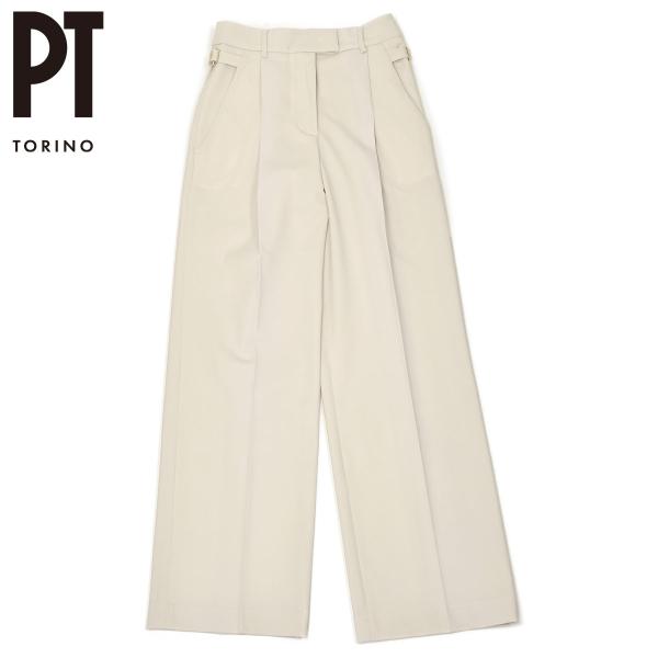 PT TORINO【ピーティートリノ】ワイドパンツ ISABEL MA37 0015 ウール ポリウ...