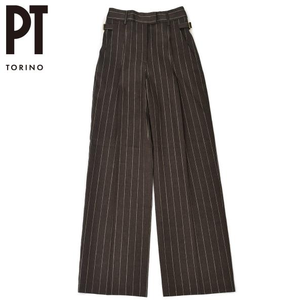 PT TORINO【ピーティートリノ】ワイドパンツ ISABEL LB09 0180 リネン コット...