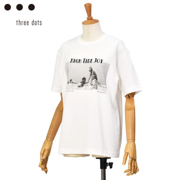 three dots【スリードッツ】グラフィック半袖Tシャツ AK1005YU 030 HIGH T...