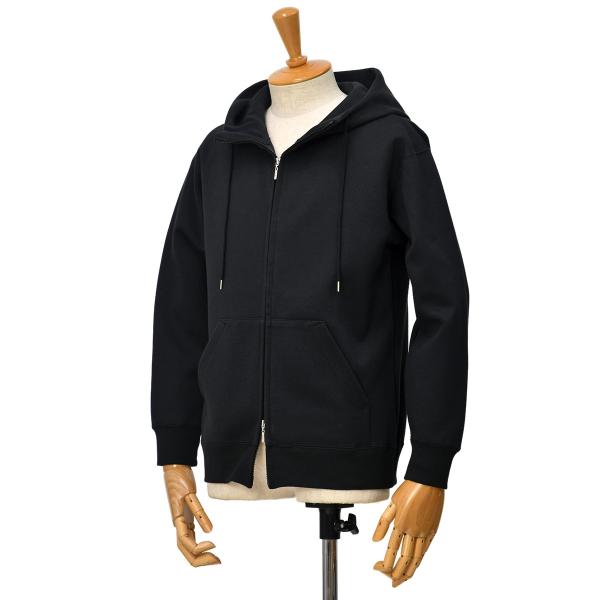 three dots【スリードッツ】カードボードジップパーカー 1054UF701M コットンジャー...