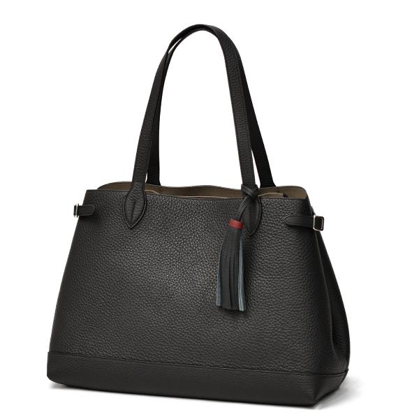 ACATE【アカーテ】トートバッグ LODOS2 ナチュラルシュリンクレザー ブラック