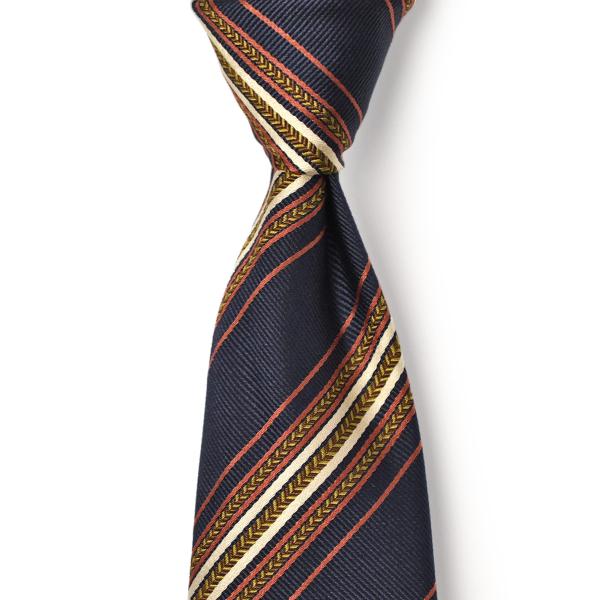 Atto Vannucci【アットヴァンヌッチ】ネクタイ 20031 セッテピエゲ シルク ストライ...