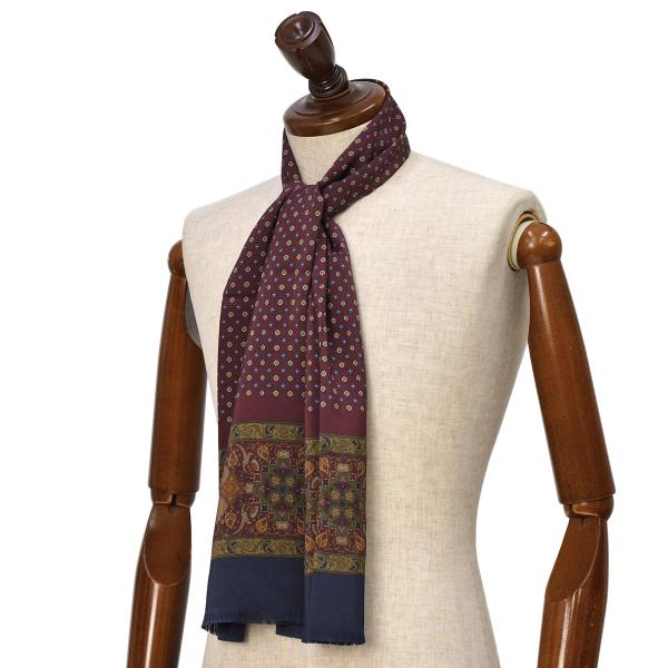 Atto Vannucci【アットヴァンヌッチ】ストール シャルパ 22201 シルク 小紋 アラベ...