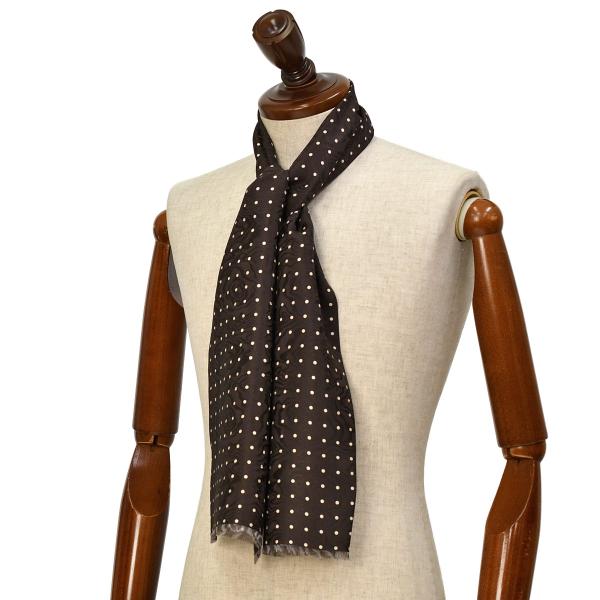Atto Vannucci【アットヴァンヌッチ】ストール シャルパ 21108 シルク ドット ダー...