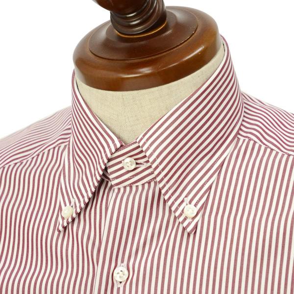 BARBA【バルバ】ボタンダウンシャツ BRK PZ0149U コットン ロンドンストライプ レッド...
