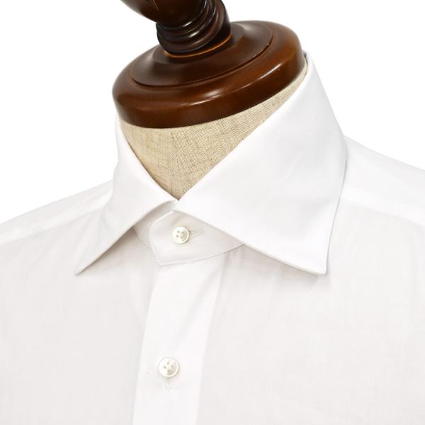 BARBA【バルバ】セミワイドカラーシャツ DENDY 44092 1 コットン ツイル ホワイト