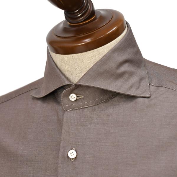BARBA【バルバ】ホリゾンタルワイドカラーシャツ BRUNO 50097 3 コットン シャンブレ...