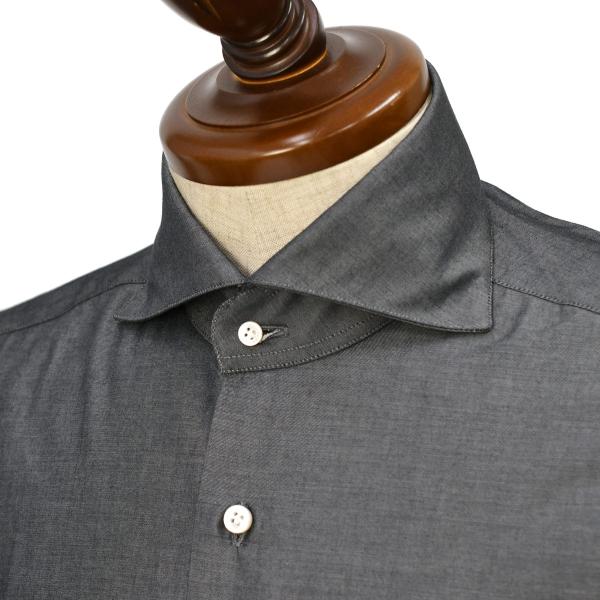 BARBA【バルバ】ホリゾンタルワイドカラーシャツ BRUNO 50097 4 コットン シャンブレ...