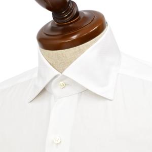 BARBA【バルバ】セミワイドカラーシャツ DENDY PZ5009U コットン ロイヤルオックス ホワイト｜cinqueclassico