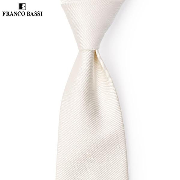 FRANCOBASSI【フランコバッシ】ネクタイ E960 1 シルク ツイル ホワイト