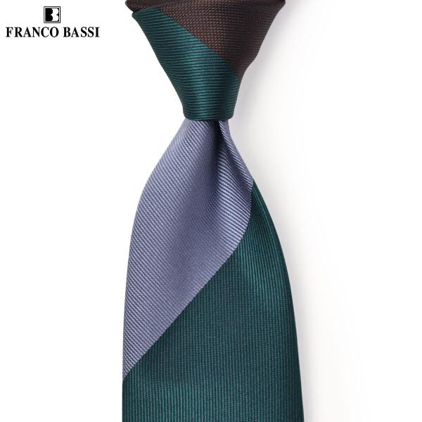 FRANCOBASSI【フランコバッシ】ネクタイ U23E C05-L 5 シルク ストライプ グリ...