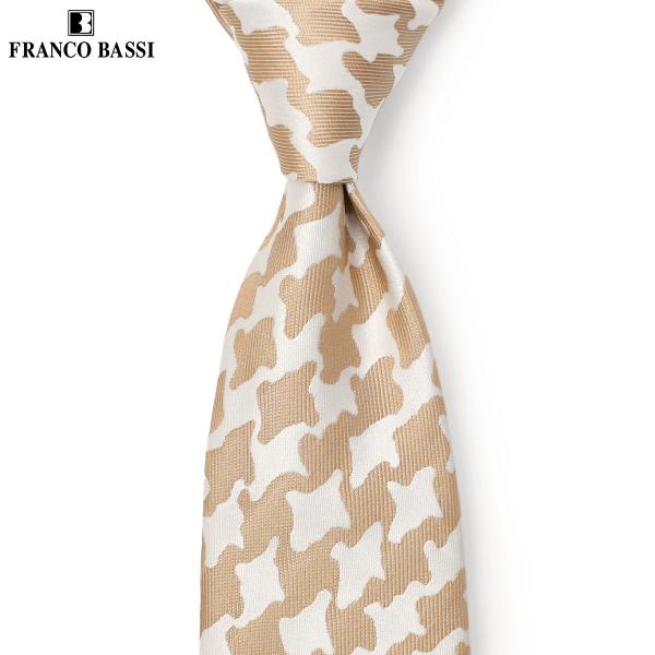 【ポイント5倍】FRANCO BASSI【フランコバッシ】ネクタイ E12-L 1 シルク 千鳥 ベ...