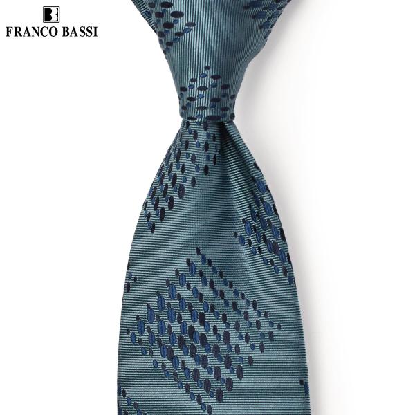 【ポイント5倍】FRANCO BASSI【フランコバッシ】ネクタイ M42 1 シルク ジオメトリッ...