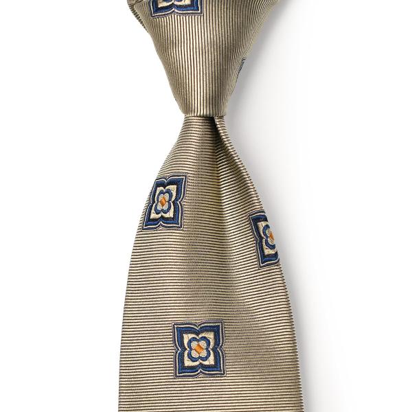 FRANCO BASSI【フランコバッシ】ネクタイ B050-N 1 シルク 小紋 ベージュ