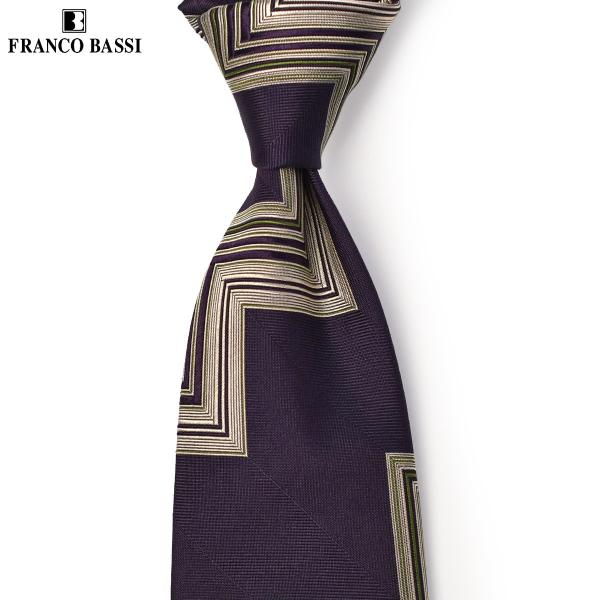 FRANCO BASSI【フランコバッシ】ネクタイ D054-NL 6 シルク シェブロンストライプ...