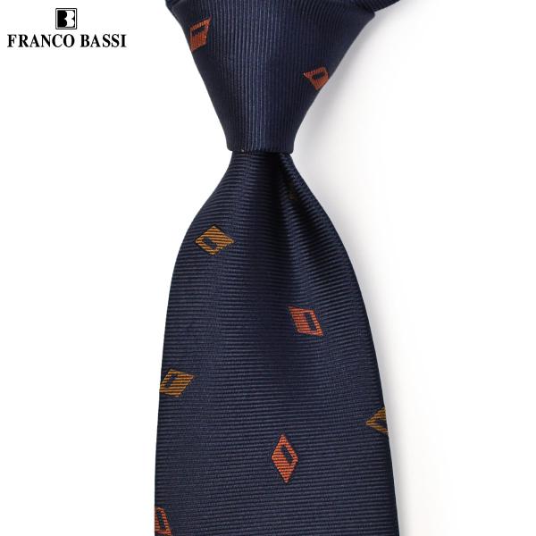 FRANCO BASSI【フランコバッシ】ネクタイ C121-N 2 シルク 小紋 ネイビー
