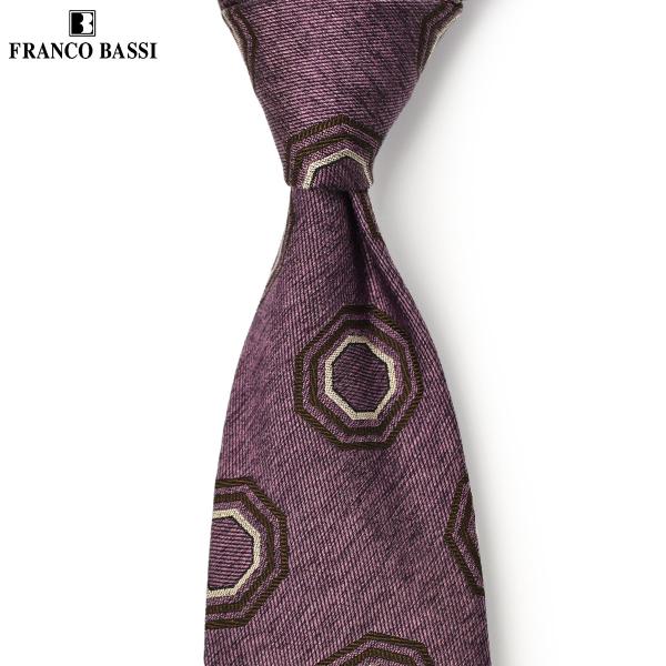 FRANCO BASSI【フランコバッシ】ネクタイ C173-OL 5 シルクコットン 小紋 パープ...