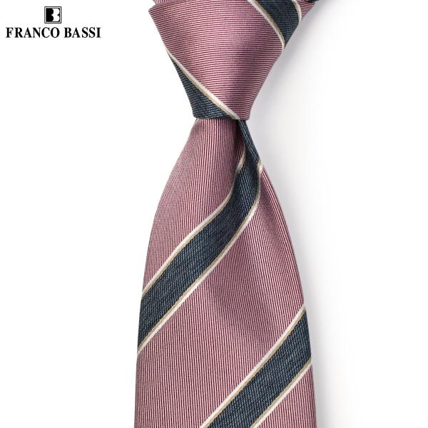FRANCO BASSI【フランコバッシ】ネクタイ A199 2 シルク コットン ストライプ ピン...