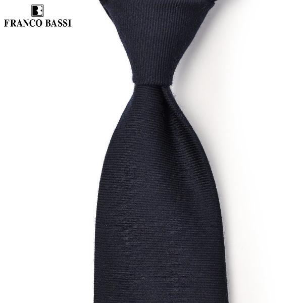FRANCO BASSI【フランコバッシ】ネクタイ A429A 6 ウール シルク ネイビー