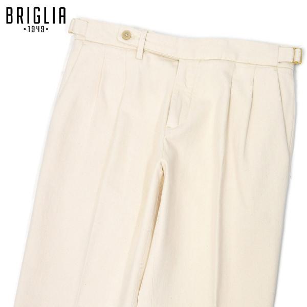 BRIGLIA1949【ブリリア1949】ツープリーツ サイドアジャスター デニムスラックス QUA...