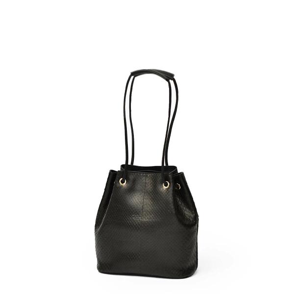 CISEI【チセイ/シセイ】レザードローストリングバッグ M F1202 Pitone NERO パ...