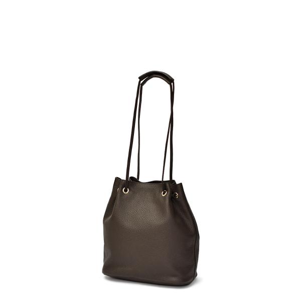 CISEI【チセイ/シセイ】レザードローストリングバッグ M F1202 LD 042 シボ革 ブラ...