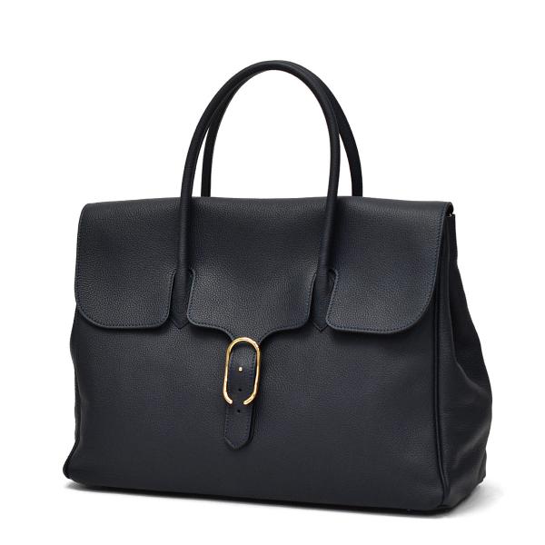 CISEI【チセイ/シセイ】フラップ付きトートバッグM 981 LD 088 NAVY シボ革 ネイ...