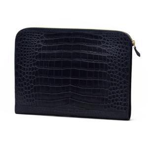 CISEI【チセイ/シセイ】CROCODILE document Case NAVY (クロコダイル  ドキュメントケース ネイビー)｜cinqueclassico