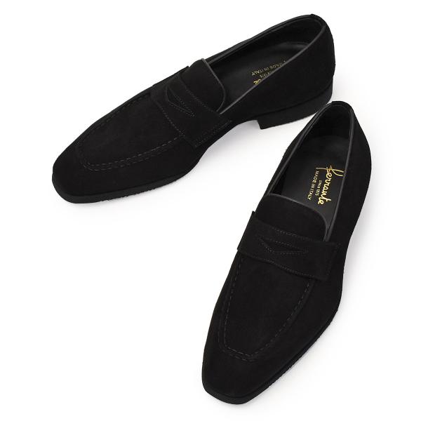 Ferrante【フェランテ】コインローファー ELEGANT CAMOSCIO NERO スエード...