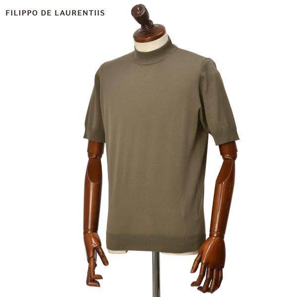 FILIPPO DE LAURENTIIS【フィリッポ デ ローレンティス】半袖モックネックニット ...