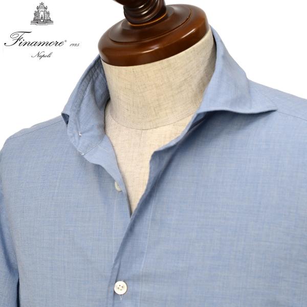 Finamore【フィナモレ】シャツ PIERO BALI C0684 5 コットン シャンブレー ...