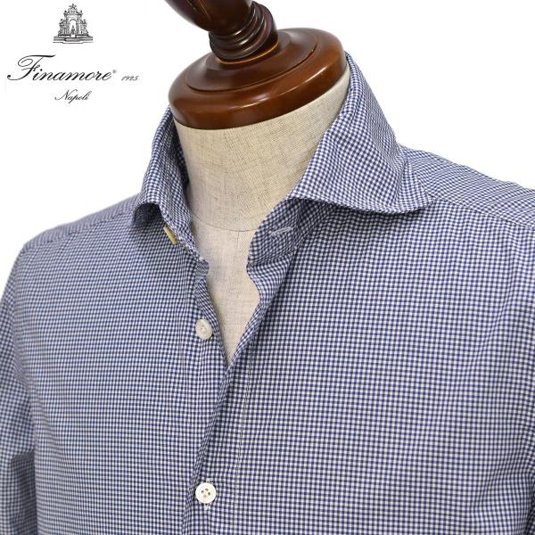 Finamore【フィナモレ】シャツ PIERO BALI C0041 10 コットン ギンガムチェ...