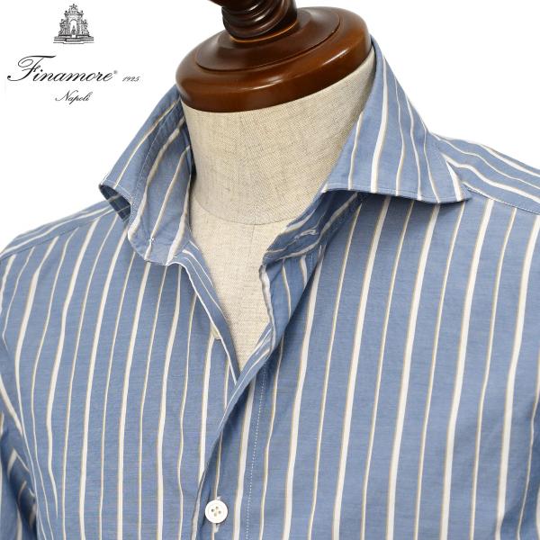 Finamore【フィナモレ】シャツ PIERO BALI M0675 5 コットン 白抜き マルチ...