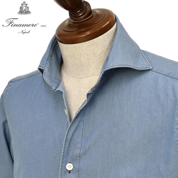 Finamore【フィナモレ】シャツ PIERO BALI C0160D 11 コットン ダンガリー...
