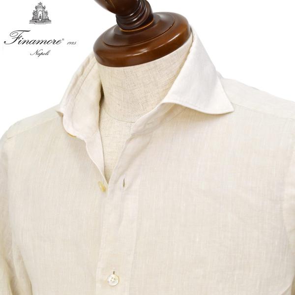 Finamore【フィナモレ】シャツ PIERO BALI P5060 2 リネン クリーム