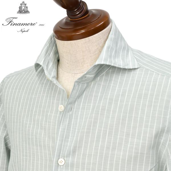 Finamore【フィナモレ】シャツ PIERO BALI M0655 1 コットン リネン ストラ...