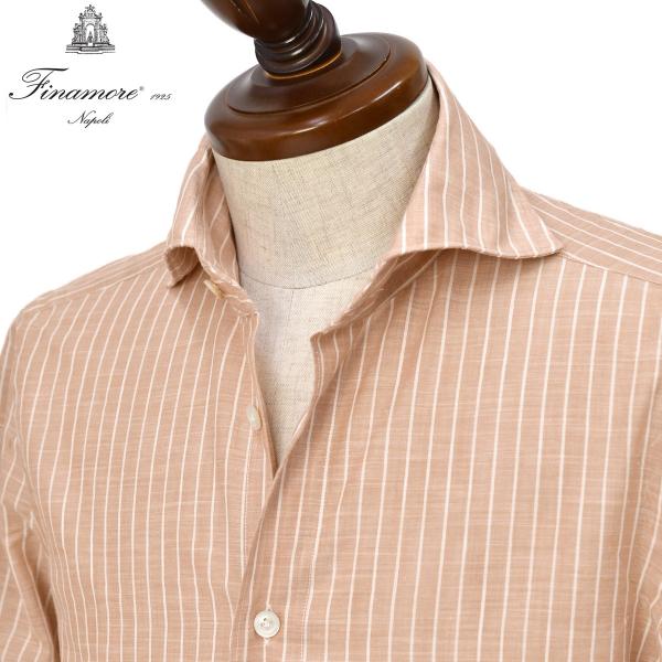 Finamore【フィナモレ】シャツ PIERO BALI M0655 3 コットン リネン ストラ...