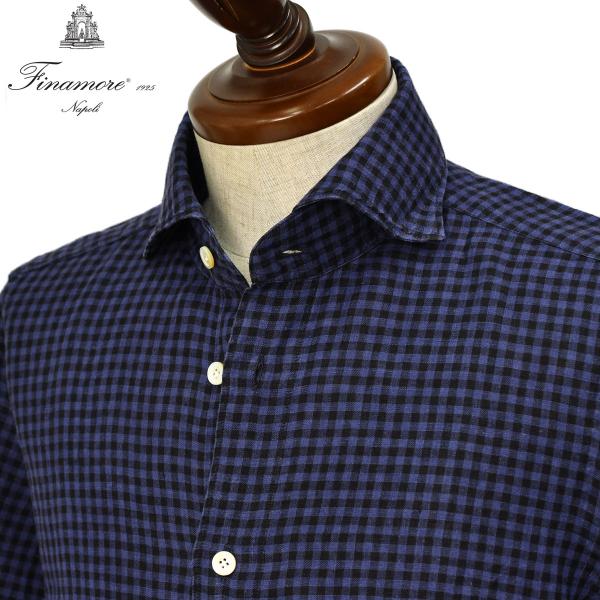 Finamore【フィナモレ】シャツ PIERO BALI M0083D 4 コットン リネン ギン...