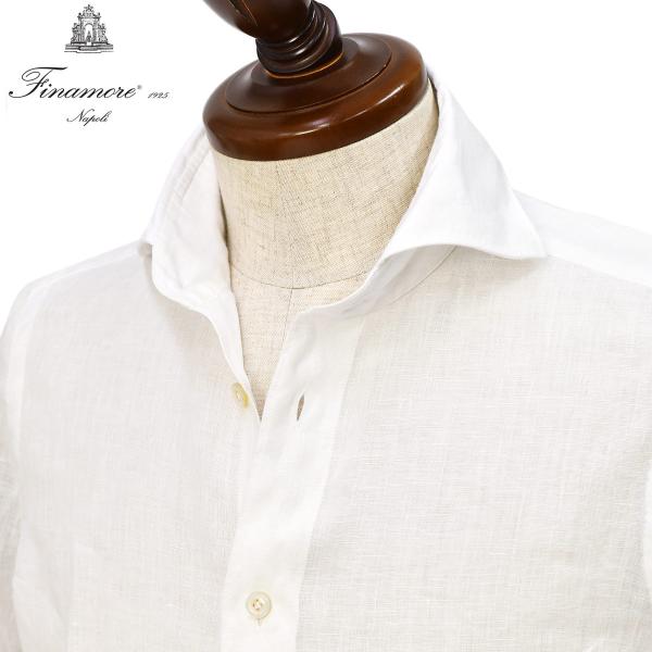 Finamore【フィナモレ】シャツ PIERO BALI C0649 1 リネン ホワイト