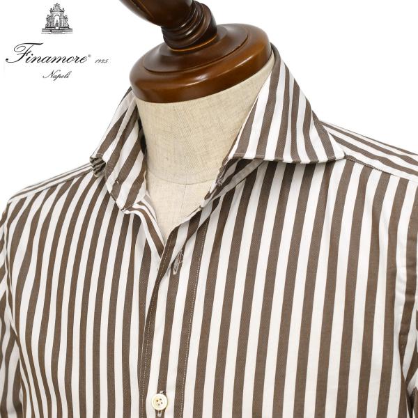Finamore【フィナモレ】シャツ PIERO BALI C0510E 4 コットン ボールドスト...