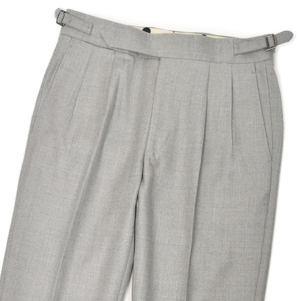 GERMANO【ジェルマーノ】ツープリーツ サイドアジャスター ベルトレスパンツ 3TF 9611 ...