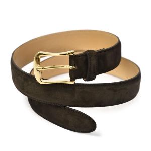 【美品】アンドレアグレコ　レザーベルト　ダブルリングバックル　ブラウンレザー Andrea D'Amico（アンドレアダミコ） Andrea D'amico【アンドレア