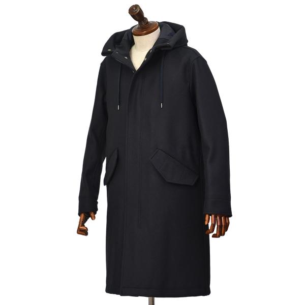HERNO【ヘルノ】フーデッドコート PA000161U 33432R 9290 ウール ネイビー